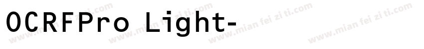 OCRFPro Light字体转换